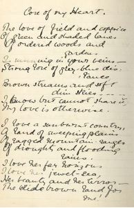 Manuscript copy held at the State Library of New South Wales, Manuscript Safe 1/117, Item 1, pp. 93-95. Core of My Heart manuscript_State Library of NSW