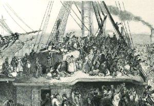Departure of Emigration Ship. Illustrated London News 6 July 1850: 16.