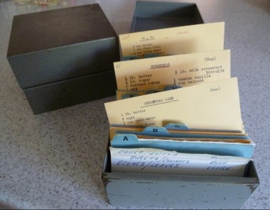 Mum's recipe file